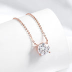 Smyoue 1-5CT Halskette aus Roségold mit Moissanit