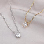 OXTAO Certified Moissanite Solitaire Necklace