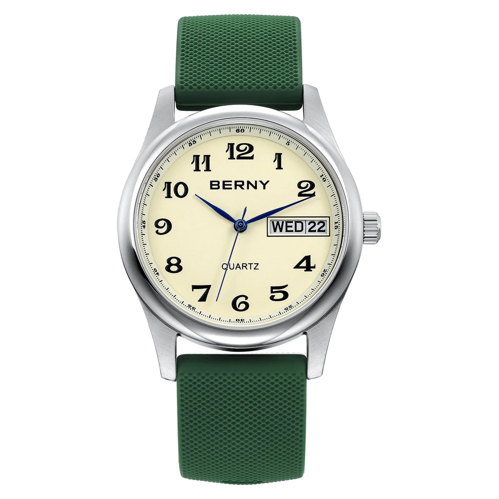 Berny Men's Watches Calendar Weeks Quartz Men.