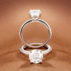 KNOBSPIN D VVS1 1-3ct Round Moissanite Ring 18K White
