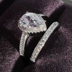 925 Sterling Silver New Women Ring Set Jewelry