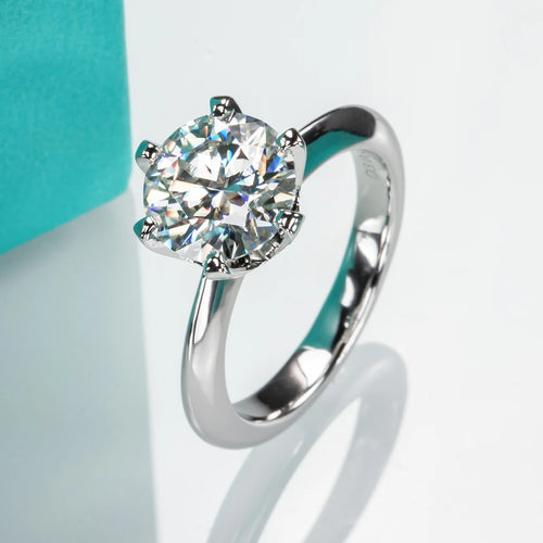 AnuJewel 1ct 2ct 3ct 5ct D-Farbe Moissanit Verlobungs