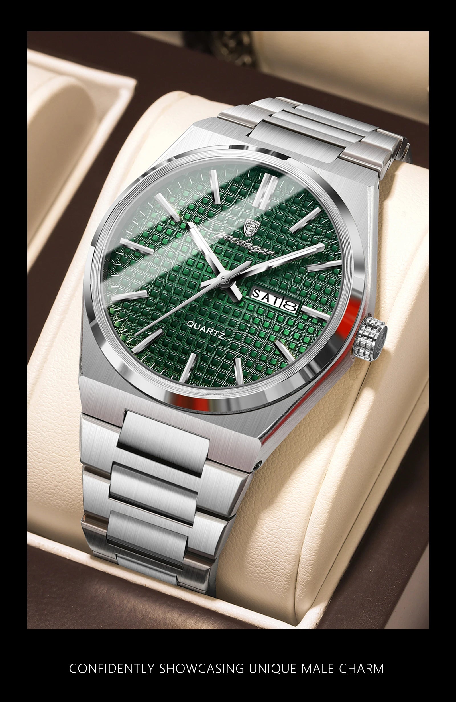 Poedagar Top Original Quartz Men Clock Waterproof