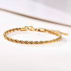 2-5MM Edelstahl-Seilarmbänder für Jungen, verstell