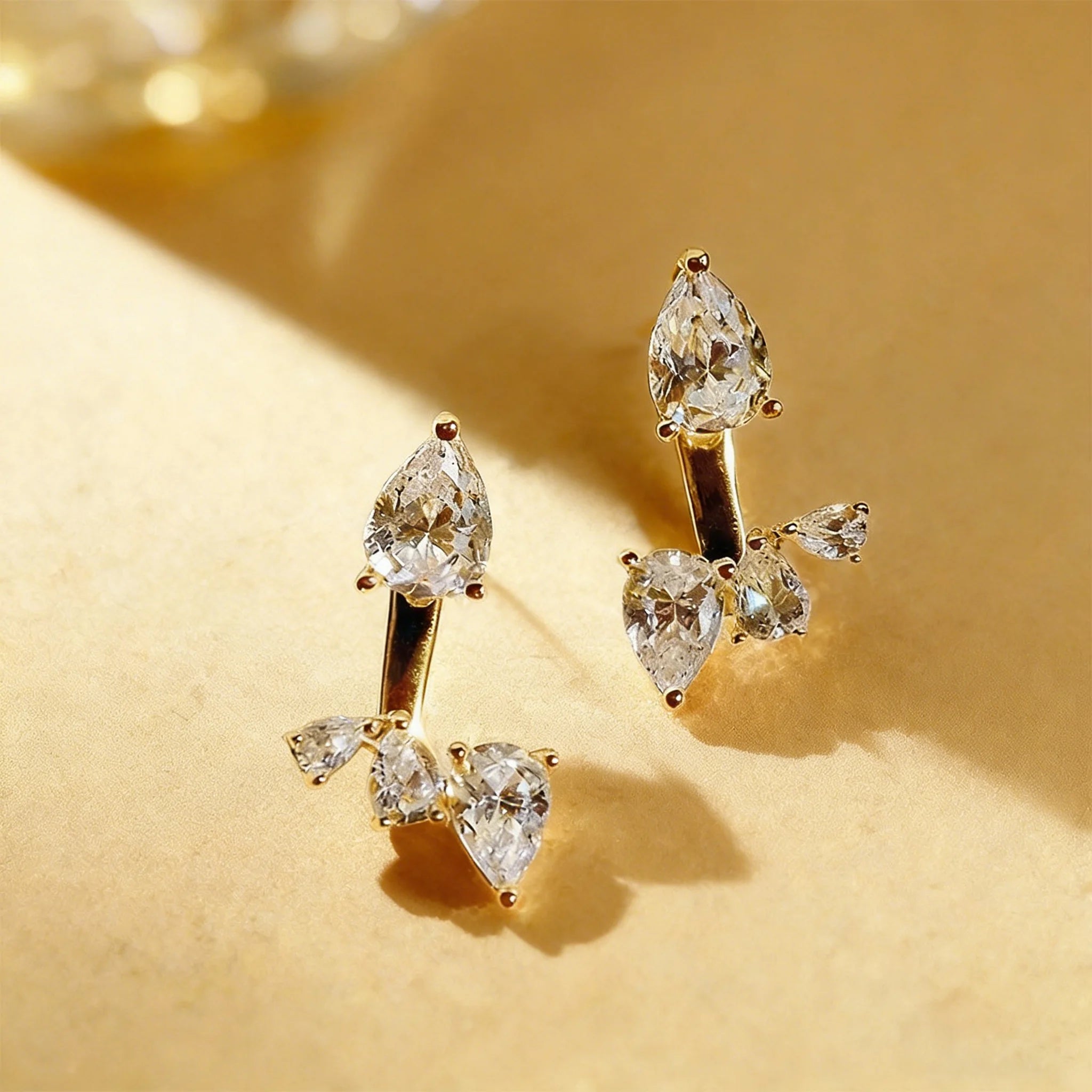 Tfglbu Water Drop D Moissanite Earrings for Women