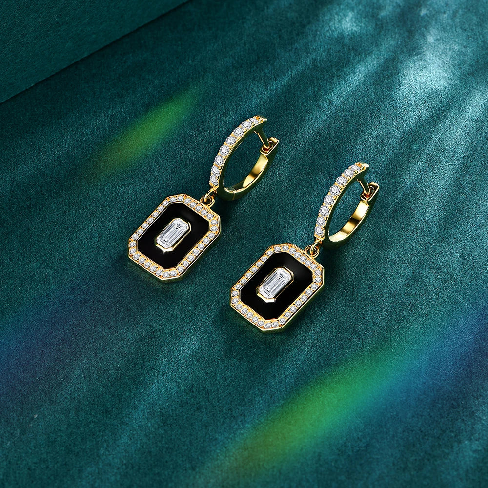 Mintybox D Color Au585 Moissanite Earrings for
