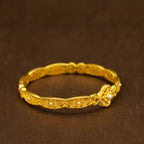 Chinese Tradition 18K Gold Pure Yellow Bangles.