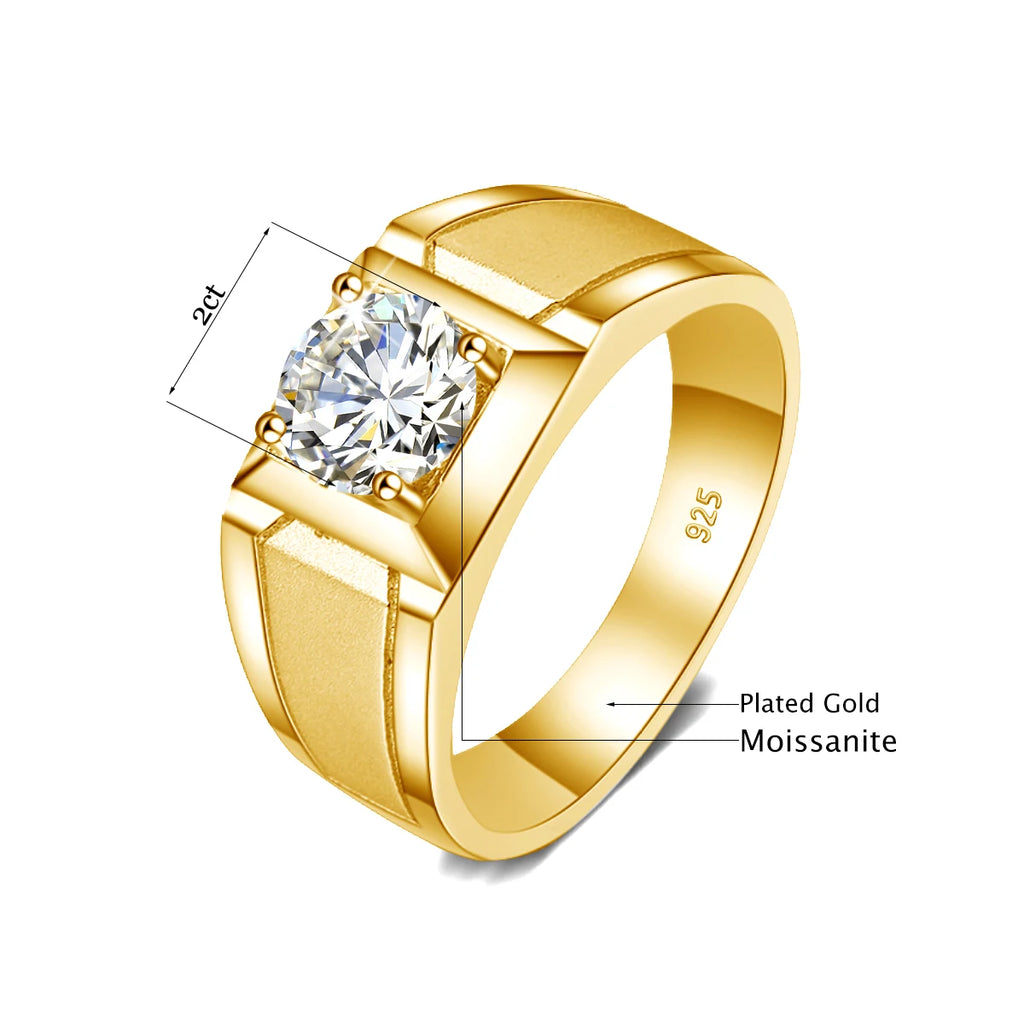Sdoou 2 Ct Moissanite Rings Pass Diamond Test D