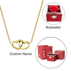 Custom Names Heart Necklace Personalized Jewelry