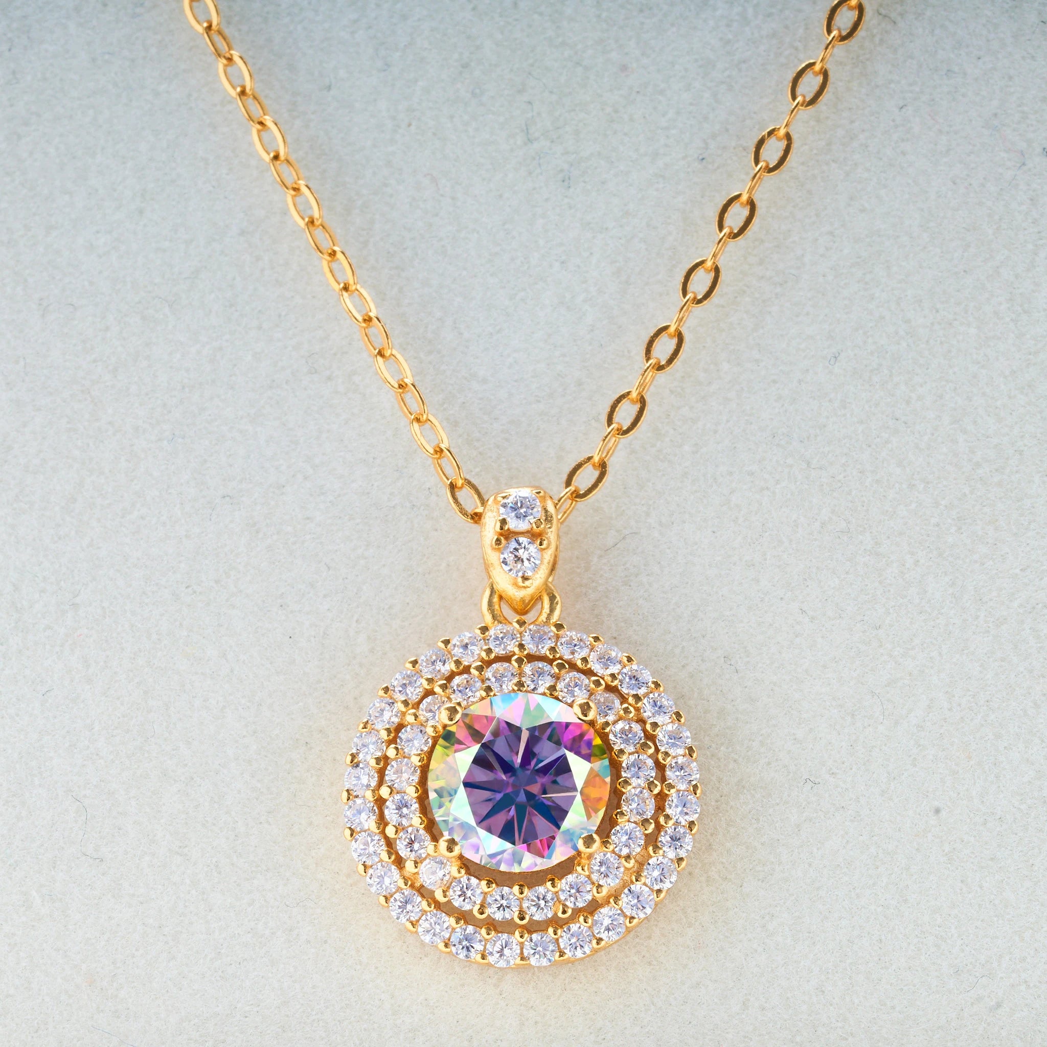 1.0 carat Certified D Color Moissanite Pendants