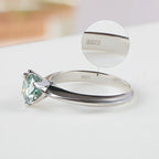 GRA Certified Moissanite Ring VVS1 Lab Diamond