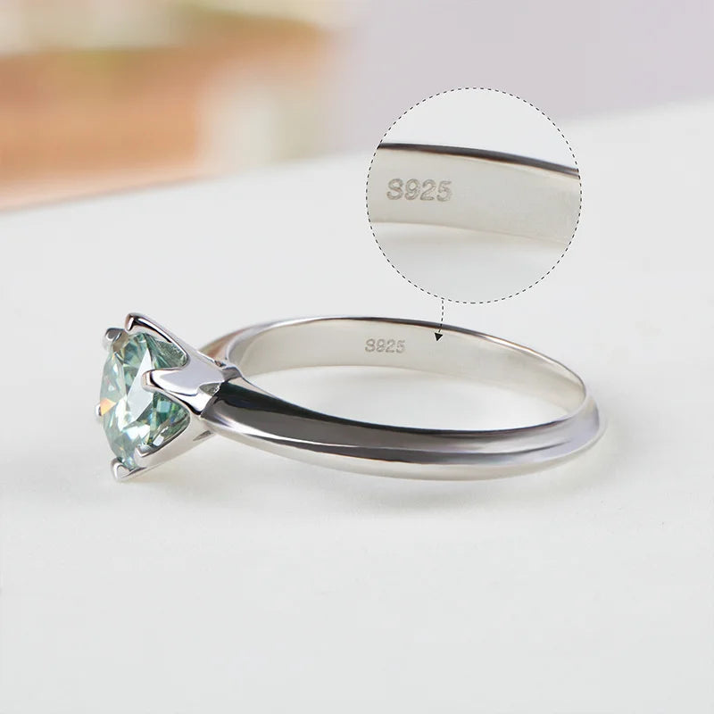 GRA Certified Moissanite Ring VVS1 Lab Diamond