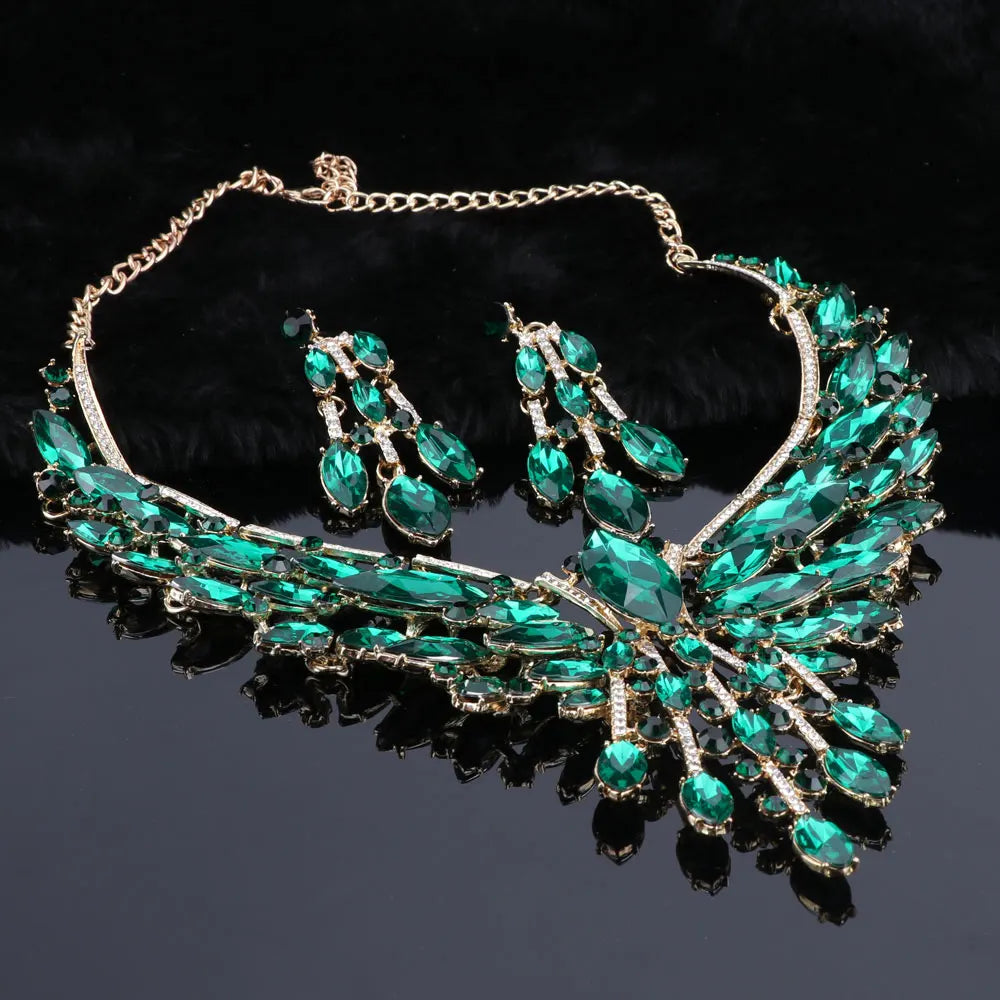 Crystal Bridal Jewelry Sets Wedding Party Costume