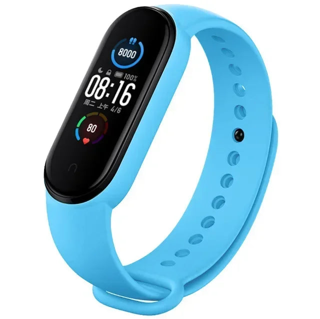 Watch Strap For Xiaomi Mi Band 7 6 5 4 3 Wristband - Light blue 07 / Mi band 3 4 / United States, Light blue 07 / Mi band 5 6 7 / United States