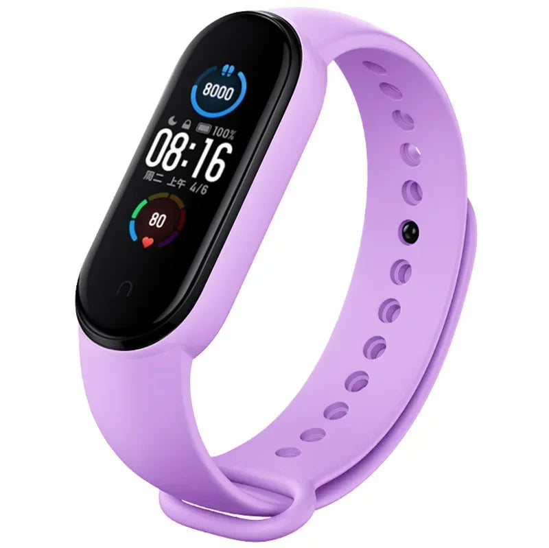 Watch Strap For Xiaomi Mi Band 7 6 5 4 3 Wristband - Lavender 37 / Mi band 3 4 / United States, Lavender 37 / Mi band 5 6 7 / United States