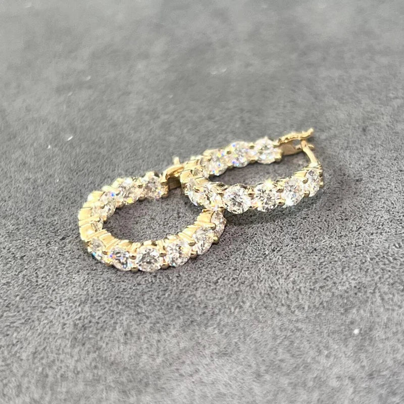 Lnkry Sparkling Full Moissanite Earring 14k
