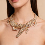 2026 New Fashion Double Crocodile Choker Necklace