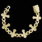 Aokaishen Iced Out Infinity Baguette Cross Link