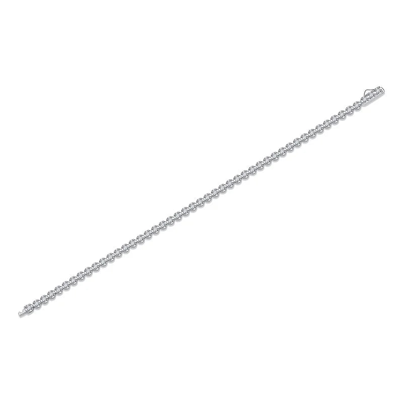 Jiuzuan 925 Sterling Silver Tennis Bracelet, Hip