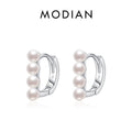 Modian Argent Sterling 925 Perle de Coquillage Géométrique