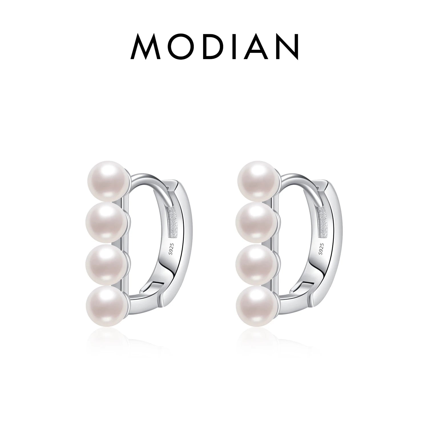 Modian 925 Sterling Silver Shell Pearl Geometric
