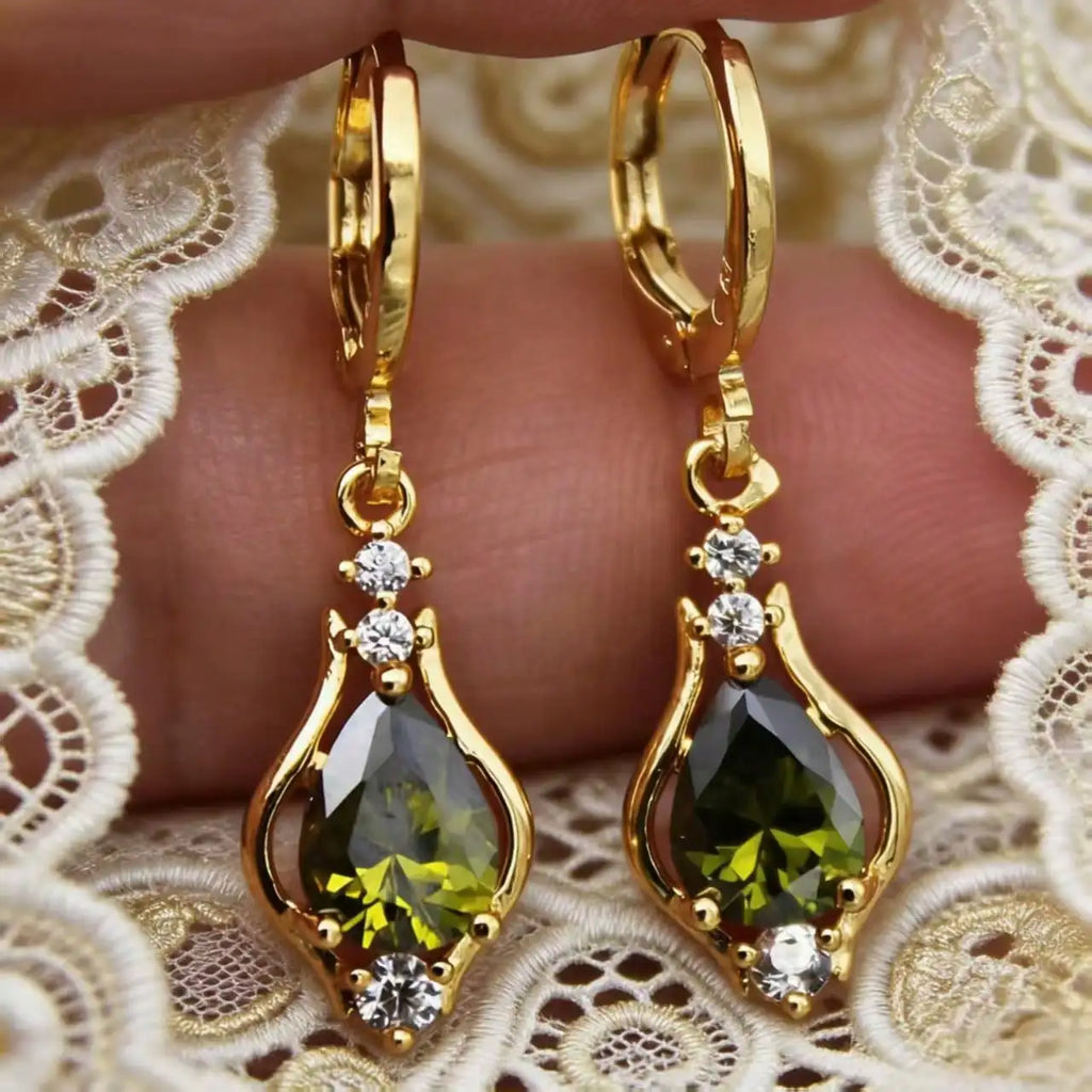 1 Pair Luxury Elegant Water Zirconia Earrings