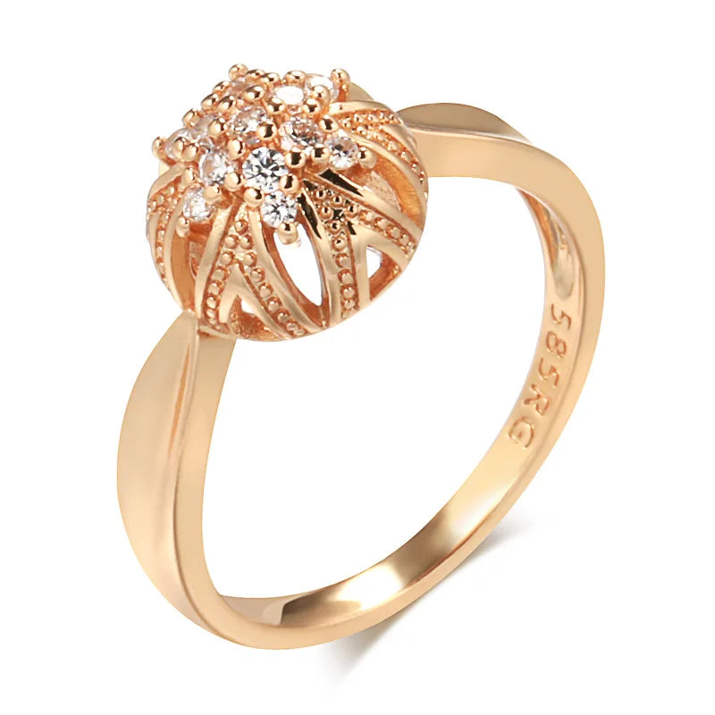 Real 18k Gold Diamond Ring for Women To Join Party - as the picture / 7, as the picture / 8, as the picture / 9, as the picture / 10