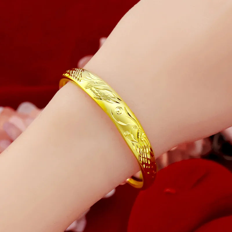 18k Gold Natural Jade Gemstone Bracelet Women