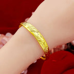 18k Gold Natural Jade Gemstone Bracelet Women