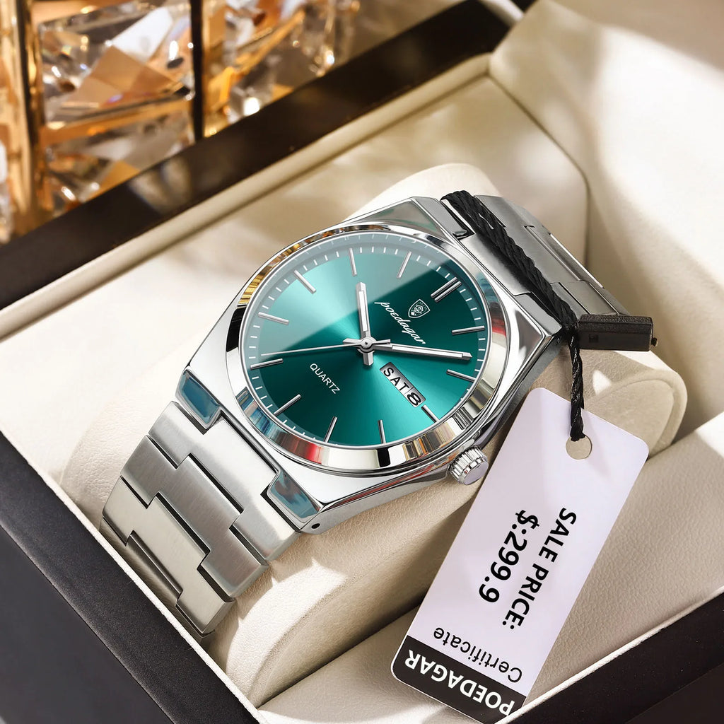 POEDAGAR Luxury Men's Watches Waterproof Luminous Date
