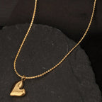 1pc 18K Gold-Tone Minimalist Stainless Steel Curved