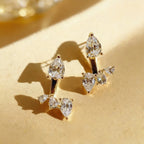 Boucles d'oreilles Tfglbu Moissanite D en forme de goutte d'eau pour femme