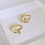 Charming Shiny Crystal Round Hoop Earring For Women