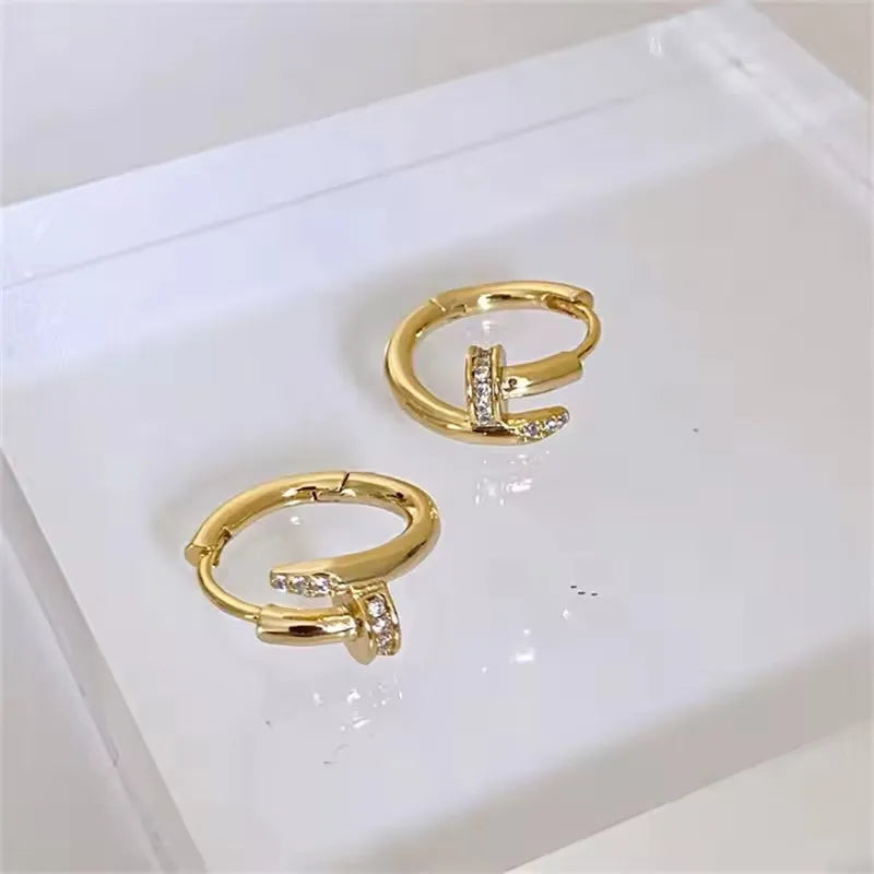 Charming Shiny Crystal Round Hoop Earring For Women