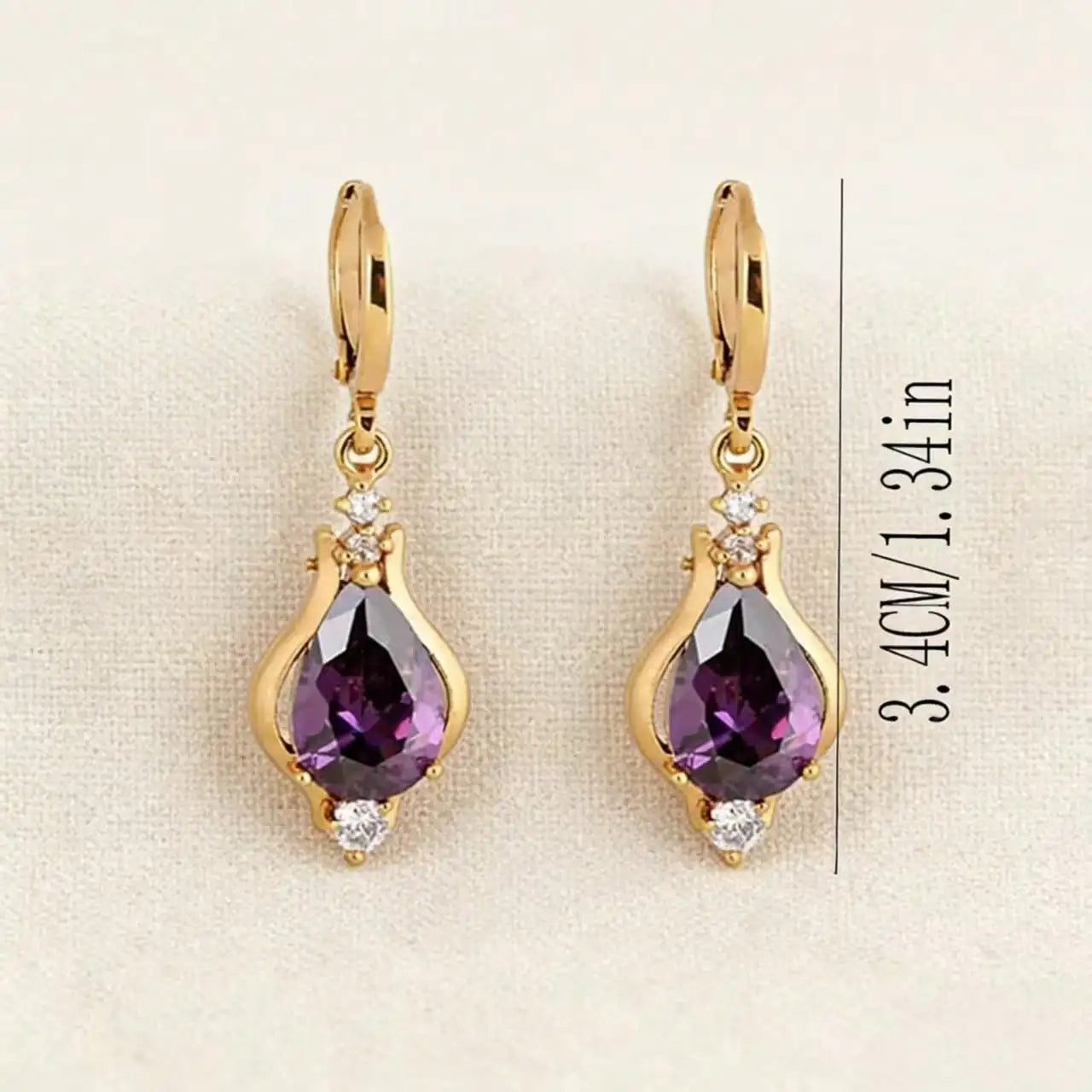 1 Pair Luxury Elegant Water Zirconia Earrings