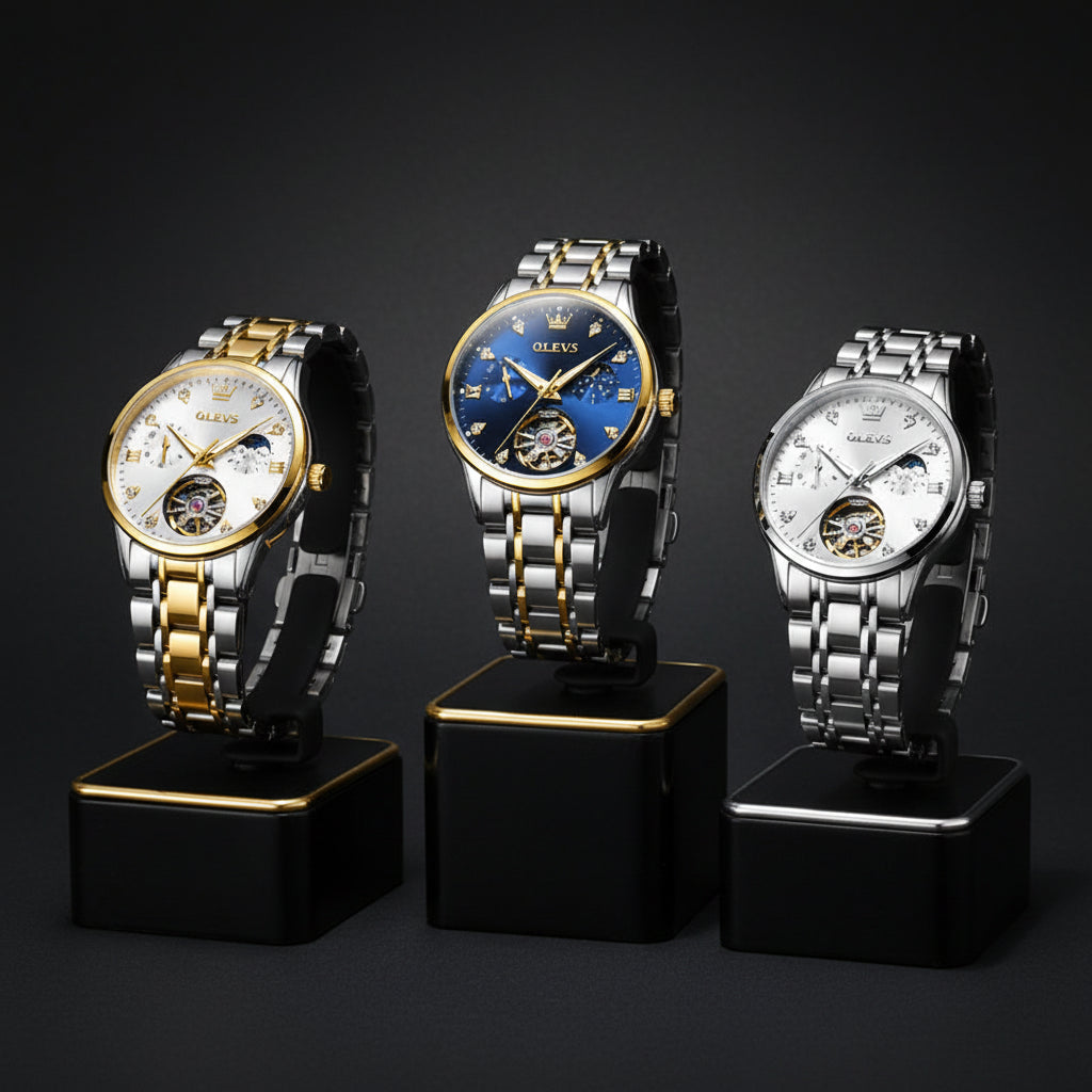 OLEVS Women's Watches Luxury Tourbillon Style Original