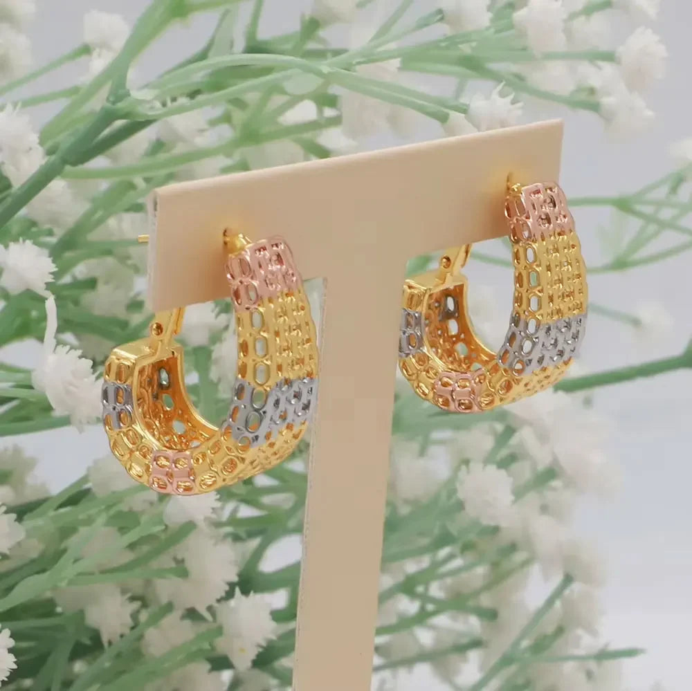 Dubai Luxury Handmade Women Jewelry Set 18k Gold-P.