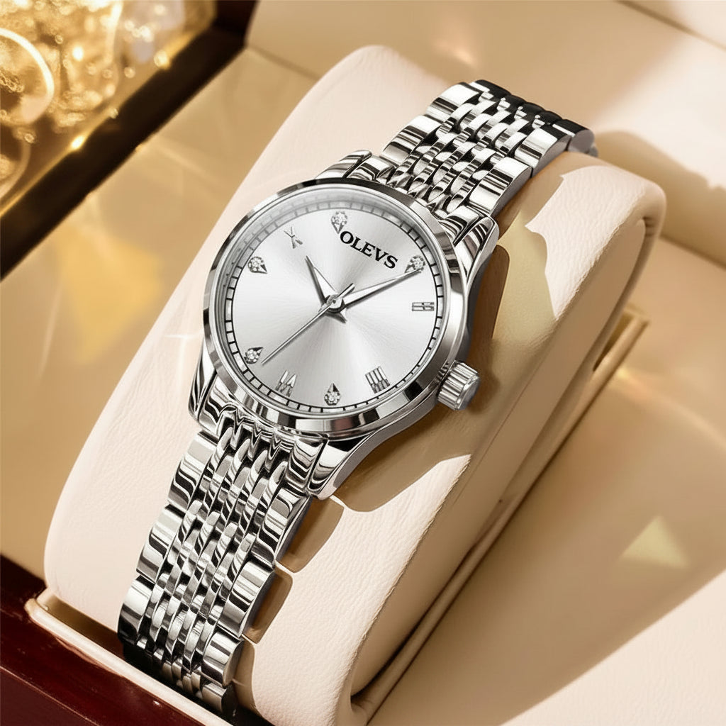 OLEVS 6607+6602 Original Men Women Watch Luxury Brand - Women 1 / United States, Women 1 / China Mainland