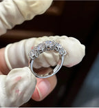18 Karat Weißgoldringe Platin PT950 Moissanit