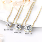 Lnngy 1CT 2CT 3CT Certified Moissanite Pendant