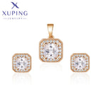 Xuping Jewelry Hot Sales Trendy Fashion Square Shaped - Gold-color / 45cm / WHITE