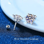 Gica Gema 0.5-2ct Moissanite Screw Stud Earrings D