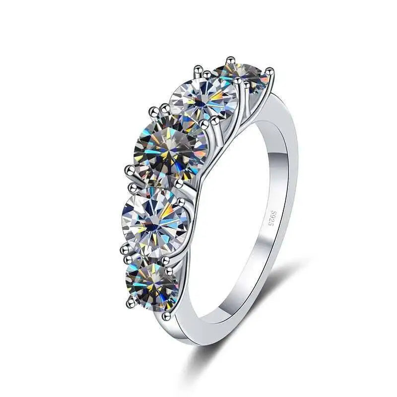 TY 3.6carat D Color Real Moissanite Ring For Women