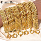 New 18MM wide copper chain bracelet unisex 18K gold