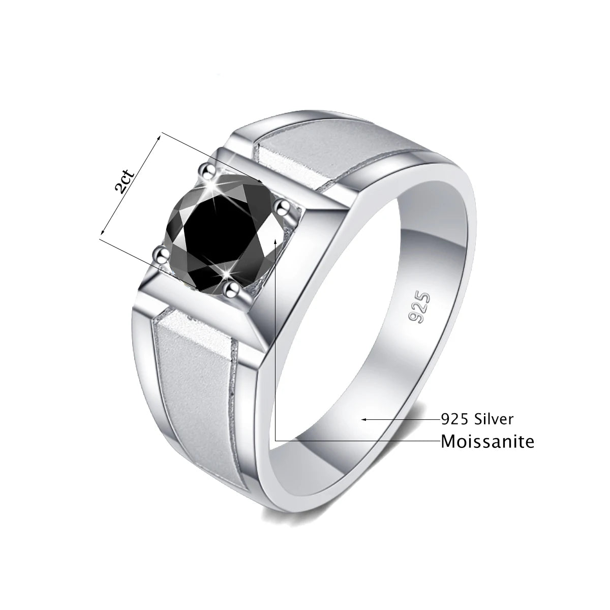 Sdoou 2 Ct Moissanite Rings Pass Diamond Test D