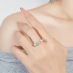 SG White Gold D Color 4mm Moissanite Ring For