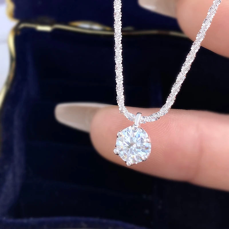 LOUTF 1CT Sparkling Luxury Moissanite Diamond White