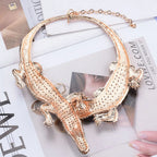 2026 New Fashion Double Crocodile Choker Necklace
