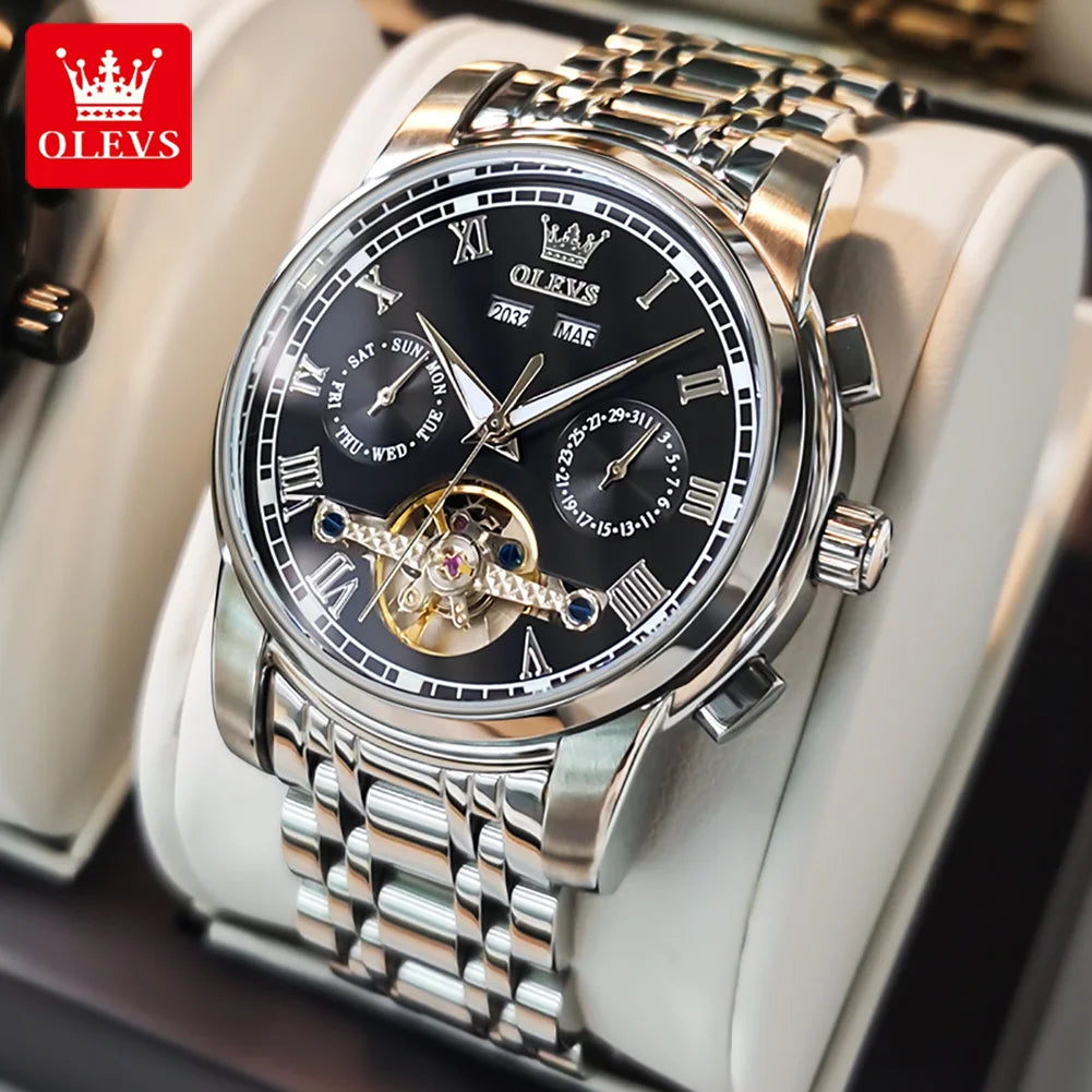Olevs Automatic Mechanical Watch for Men Date