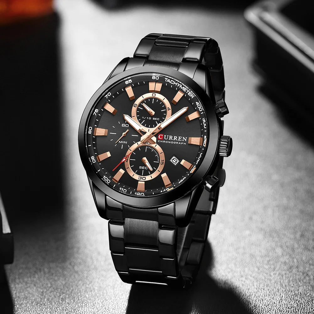 Curren 8445 Men's Multifunctional Waterproof Wrist